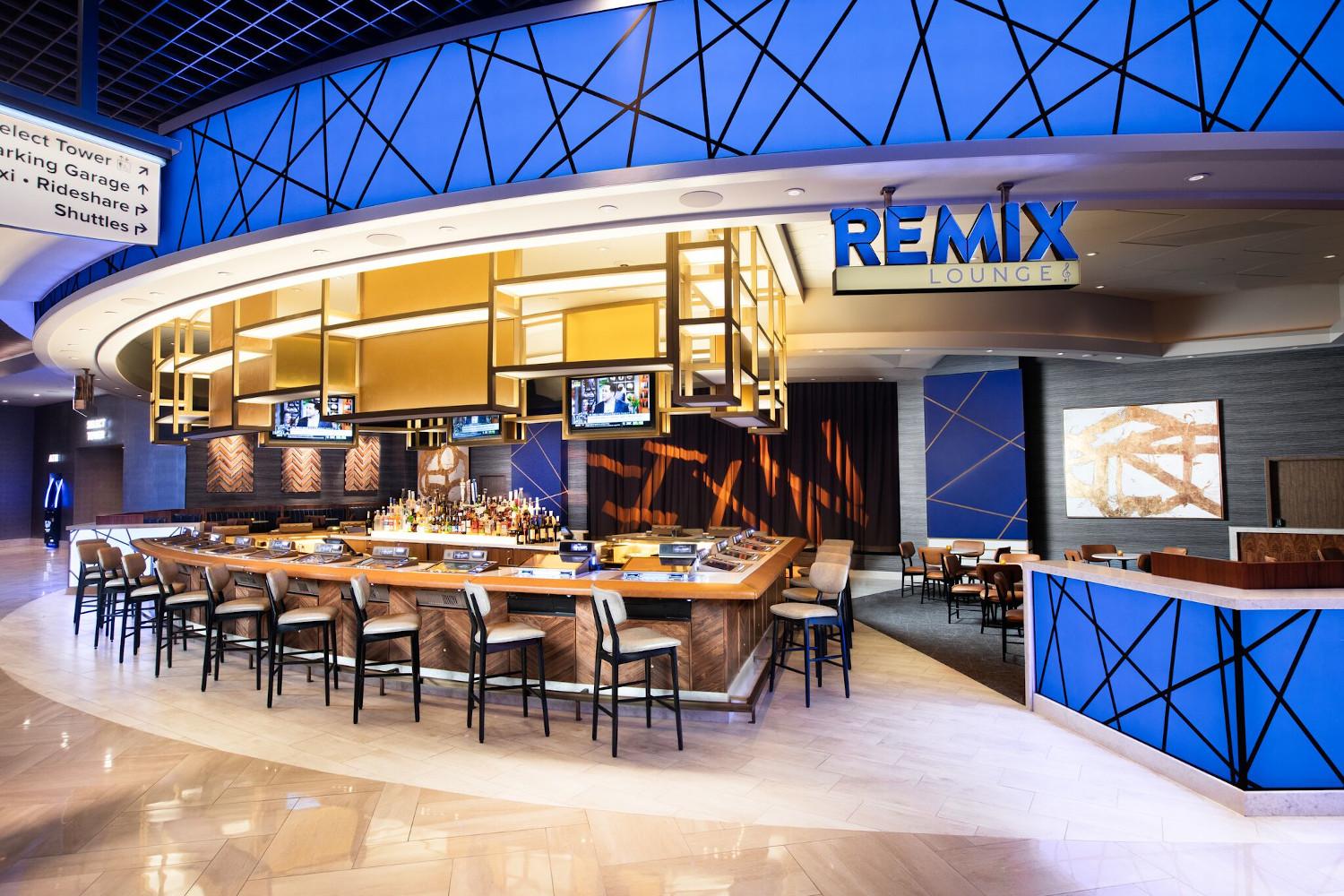 Bar counter at Remix Lounge